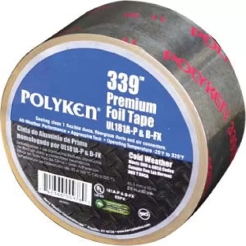 399 3"X60YD COLD WEATHER TAPE,
DOWN TO-10F DEGREES UL181 ALUMINUM
FOIL TAPE UL Label