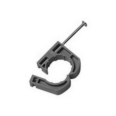 1/2" PLASTIC FULL CLAMP W/NAIL
100/PK #33905 1/2" PLASTIC FULL CLAMP W/NAIL
100/PK #33905
