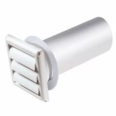 110282 4" WHITE PLASTIC DRYER VENT
W/PIPE 110282 4" WHITE PLASTIC DRYER VENT
W/PIPE